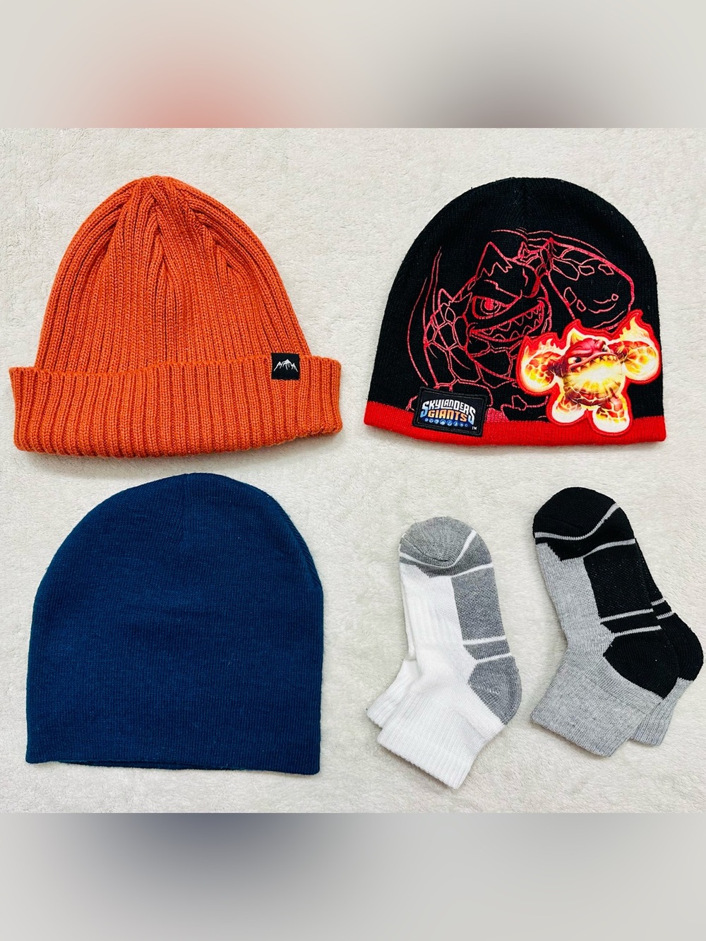 Boys Lot Hats & New Socks Size 5/8 Years
